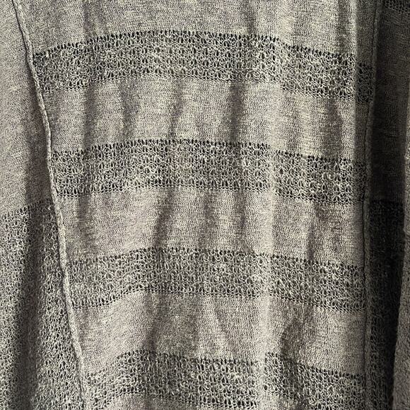 Free People Wild Horses linen loose knit 1/4 button up oversized tunic sweater - Picture 4 of 8